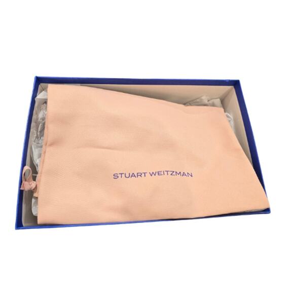 Stuart Weitzman Emilia Mesh 100 Slingback in White & Frosted White – EUC Size 8 - Picture 6 of 10